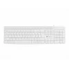 Vadu pilnizmēra tastatūra NATEC NAUTILUS NKL-1951, 105 taustiņi, US International QWERTY, balta, USB, 1,8 m