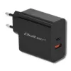 Barošanas adapteris QOLTEC 51716 — maiņstrāva 220–240 V līdz 20 V 3 A (63 W), melns, iekštelpu universāls lādētājs