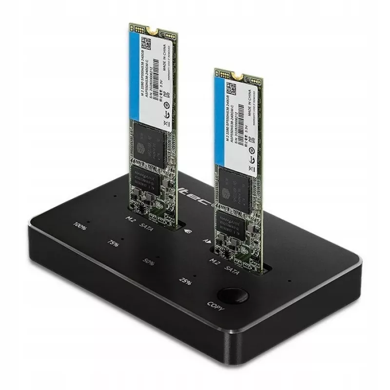Qoltec 50310 Drive dokstacija 2x SSD M.2 SATA NGFF USB Type C