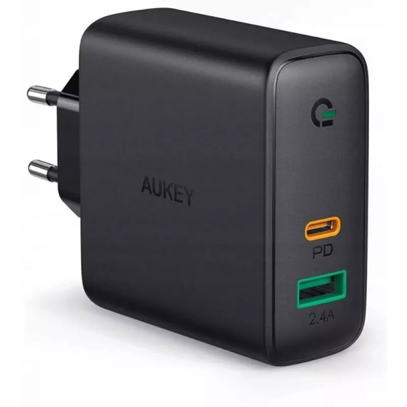 PA-D3 sienas lādētājs 2xUSB Power Delivery (1xUSB+1xUSB C) 5.4A 60W Dynamic Detect