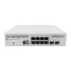 Pārvaldāms L3 slēdzis MikroTik CRS310-8G+2S+IN — 8× 2.5G RJ-45, 2× SFP+, PoE, 1U rack montāža, Balts