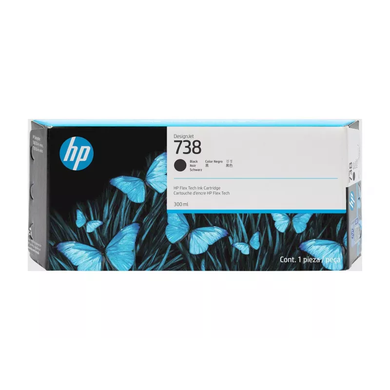HP 738 300 ml melna tintes kasetne priekš DesignJet