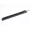 Armac M12 19 collu statīva strāvas sadalītājs, 12x 230V, vertikāls, 1,5m, melns (M12/15/CZ)