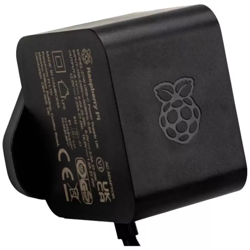 Strāvas adapteris Raspberry SC1408 (modelis RPI5NT5AB) — saderīgs ar Raspberry Pi ierīcēm