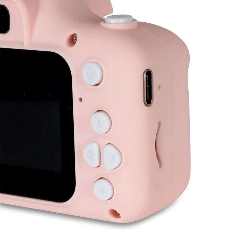 Bērnu digitālā kamera DENVER KCA-1340RO — kompakta 85 g, rozā