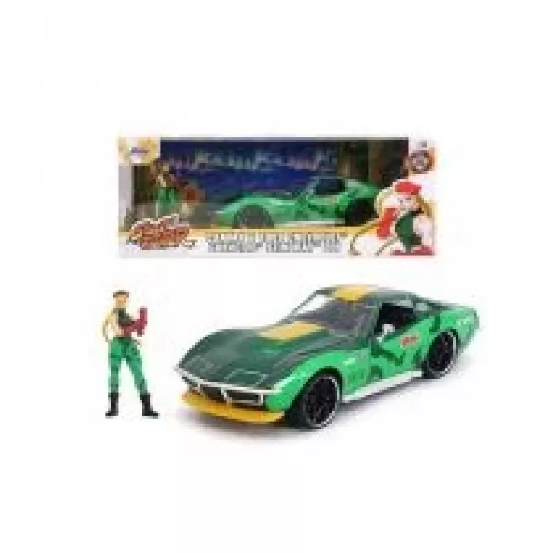 Auto Jada Toys Street Fighter 1969 Chevrolet 1:24 metāliska zaļa