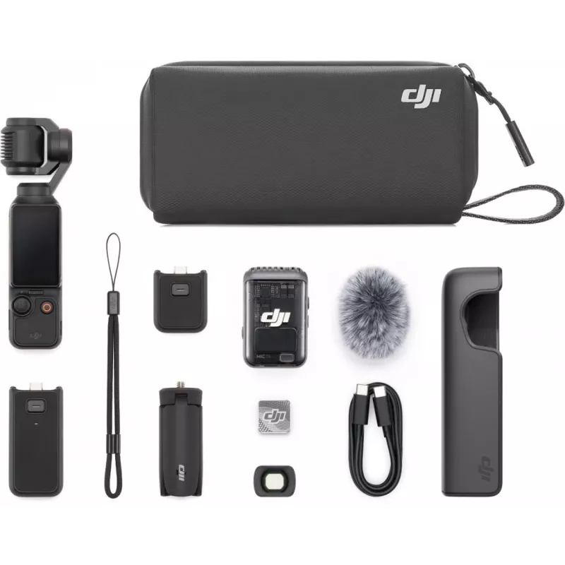DJI Osmo Pocket 3 Creator Combo – 1 CMOS gimbal kamera, 4K/120fps, 2 inch OLED skārienekrāns