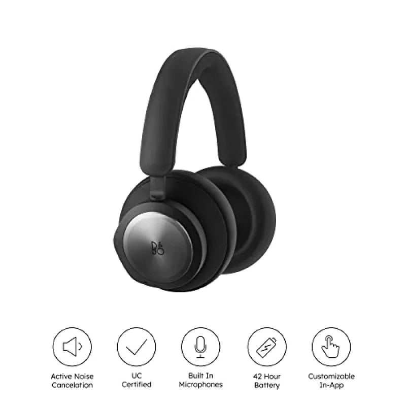 Austiņas Bang & Olufsen Beocom Portal vadu bezvadu Bluetooth melnas