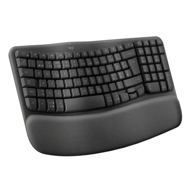 Logitech Wave Keys Office RF bezvadu + Bluetooth klaviatūra QWERTY dāņu, somu, norvēģu, zviedru, grafīta