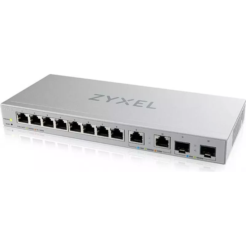 Zyxel XGS1210-12-ZZ0102F tīkla slēdzis, pārvaldāms, Gigabit Ethernet (10/100/1000), pelēks