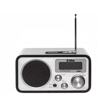 Portatīvais radio ELTRA Kormoran analogais FM LW LCD melns sudraba