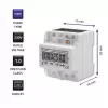 Trīsfāžu elektroniskais enerģijas skaitītājs QOLTEC 50900 400V LCD 4P
