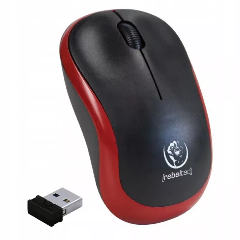 Bezvadu optiskā pele Rebeltec METEOR sarkana RBLMYS00049 USB