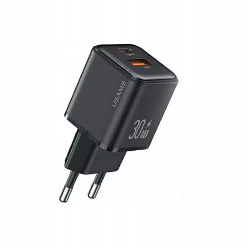 usams uzlādes adapteris USB‑C + USB‑A PD 3.0 30W CC189TC01