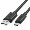 USB-A uz USB-C kabelis Unitek C14068BK, 2 m, USB 2.0, melns, vīrišķais-vīrišķais