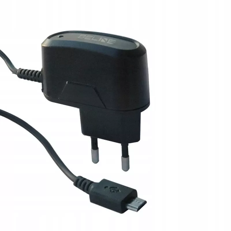 Ceļojuma lādētājs Beline Beli0013 microUSB 1A melns — kompakts 1A USB sienas adapteris