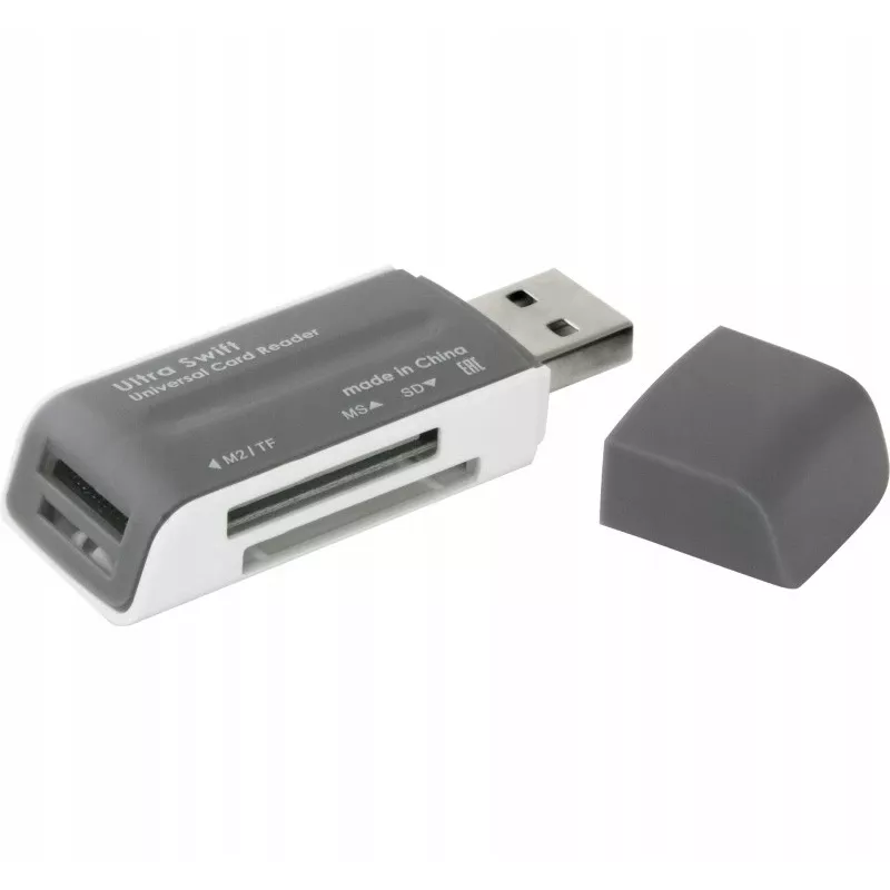 Karšu lasītājs DEFENDER ULTRA SWIFT USB 2.0 modelis 83260 — saderīgs ar SD un microSD kartēm