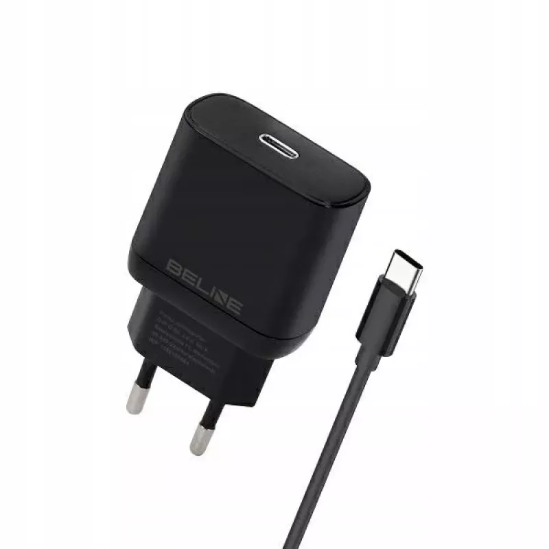 Lādētājs Beline Beli02168 25W USB-C ar USB-C kabeli, melns