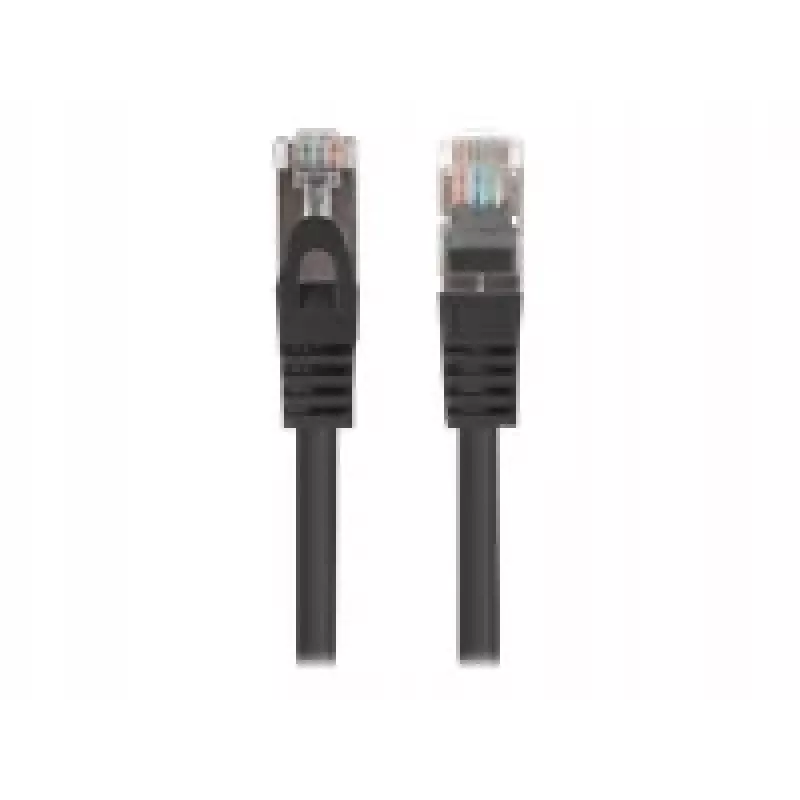 LANBERG Cat6 RJ-45 komutācijas kabelis PCF6-20CC-0200-BK, 2 m, F/UTP, CCA, 250 MHz, 10 Gbit/s, melns