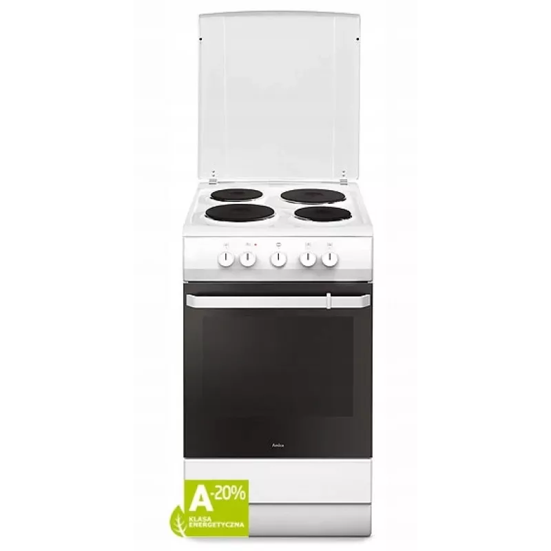 Elektriskā plīts Amica 58EE1.20(W) 69L Balta