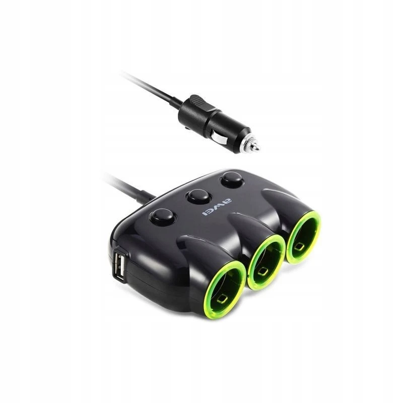 Automašīnas cigarešu pieslēdzēja adapteris Awei C-35 12 V un 24 V strāvas rozetēm
