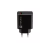 NATEC maiņstrāvas ātrās uzlādes iekštelpu vadu lādētājs Ribera — 18W (5–15V, līdz 3A), 1× USB-A, Huawei FCP/SCP, melns