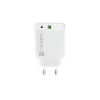 Iekštelpu maiņstrāvas ātrās uzlādes lādētājs NATEC RIBERA 12V 20W USB-C PD 3.0 + USB-A Samsung AFC balts