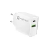 Iekštelpu maiņstrāvas ātrās uzlādes lādētājs NATEC RIBERA 12V 20W USB-C PD 3.0 + USB-A Samsung AFC balts