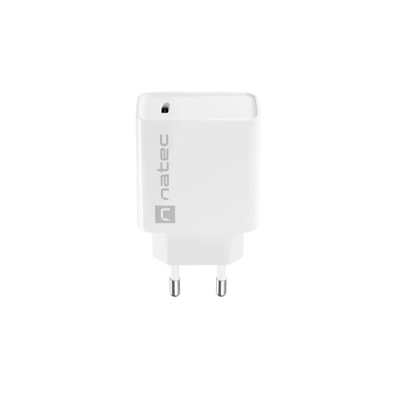 Iekštelpu USB-C ātrais lādētājs NATEC RIBERA 12V 20W Quick Charge 3.0 balts