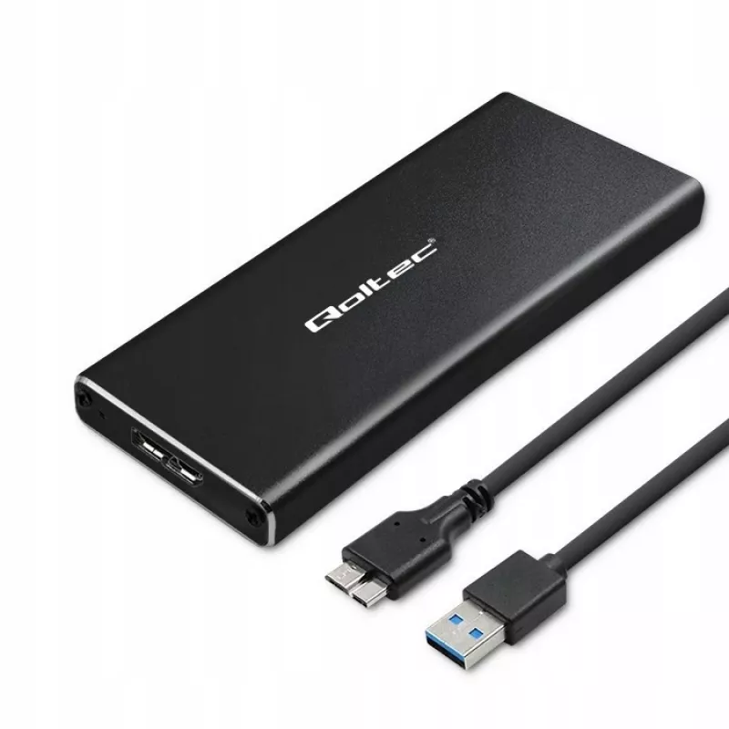 M.2 SATA SSD korpuss QOLTEC 51854 USB 3.0 bez instrumentiem