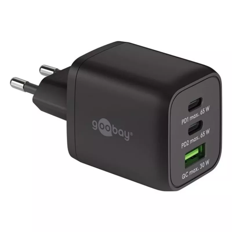 Goobay 64753 Charger for Mobile Devices Headphones - Smartphone - Tablet Melns AC Fast Charging iekštelpu (64753)
