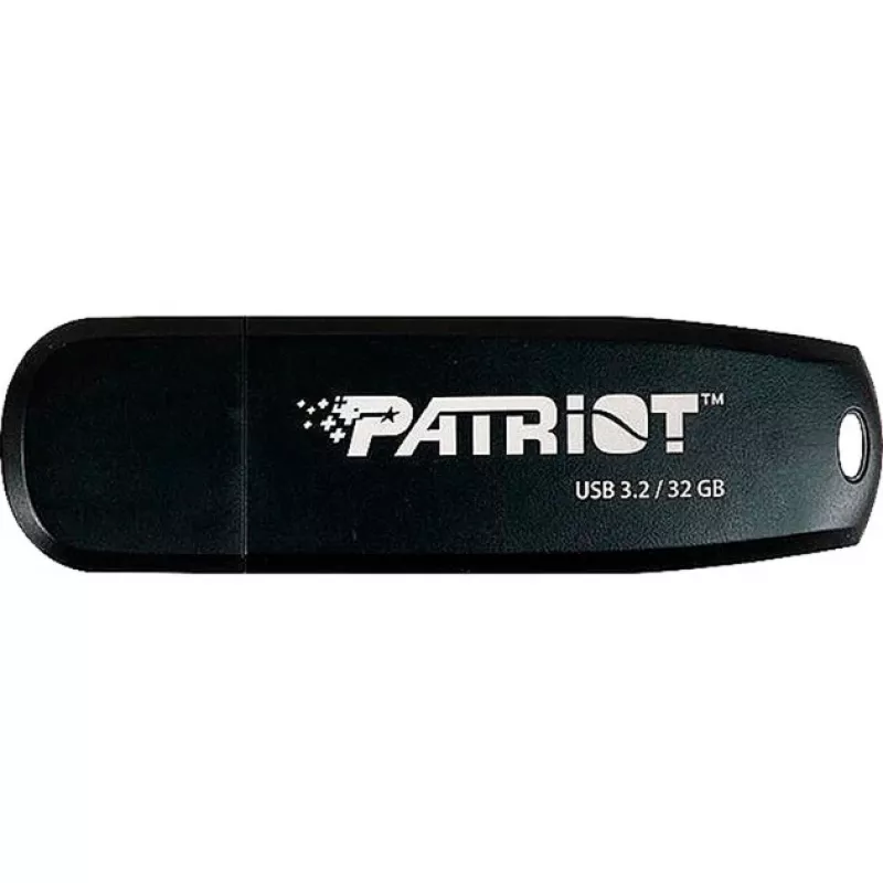 USB zibatmiņa PATRIOT 32 GB USB Type-A 3.2 Gen 1 melna, 80 MB/s, kabatas atslēgu gredzens