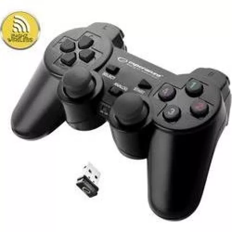 Esperanza EGG108K spēļu kontrolieris, melns, USB 2.0, spēļu pults, analogais / ciparu, PC, PlayStation 3