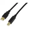 USB kabelis LogiLink UA0264 USB 2.0 10 m USB A USB B Melns