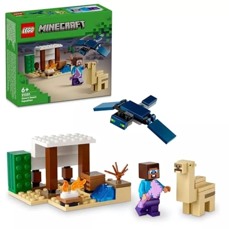 Lego Minecraft 21251 Stīva tuksneša ekspedīcijas rotaļu bioma komplekts