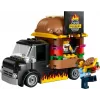 LEGO City Burger Van Pārtikas Kravas Auto Rotaļlieta 5+ Gadiem Zēniem un Meitenēm Transportlīdzekļa Būvēšanas Rotaļlietas Virtuves Komplekts ar Pārdevēja Minifigūru un Piederumiem