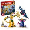 LEGO NINJAGO Arina kaujas meha darbības figūra, nindzju rotaļlieta 4+ gadus veciem zēniem, meitenēm un bērniem, Dragons Rising komplekts ar Arina minifigūru un mini Katu