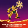 LEGO NINJAGO Arina kaujas meha darbības figūra, nindzju rotaļlieta 4+ gadus veciem zēniem, meitenēm un bērniem, Dragons Rising komplekts ar Arina minifigūru un mini Katu