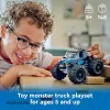 Konstrukciju rotaļlieta LEGO City 60402 Zilais monstru kravas auto ar lielām riepām, 148 detaļas, 1 minifigūra, vecumam 5+
