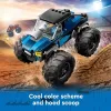 Konstrukciju rotaļlieta LEGO City 60402 Zilais monstru kravas auto ar lielām riepām, 148 detaļas, 1 minifigūra, vecumam 5+
