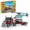 LEGO Creator 2-in-1 komplekts “Flatbed Truck with Helicopter” 31146, pārveidojams būvējums bērniem