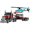 LEGO Creator 2-in-1 komplekts “Flatbed Truck with Helicopter” 31146, pārveidojams būvējums bērniem