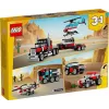 LEGO Creator 2-in-1 komplekts “Flatbed Truck with Helicopter” 31146, pārveidojams būvējums bērniem
