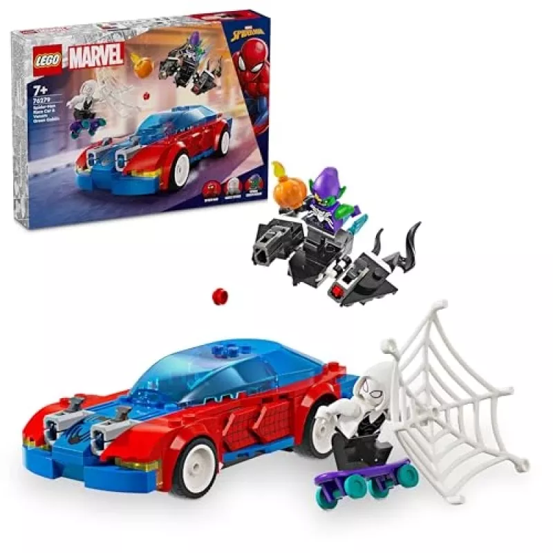 Lego Marvel 76279 Spider-Man Race Car & Venom Green Goblin Būvējams komplekts