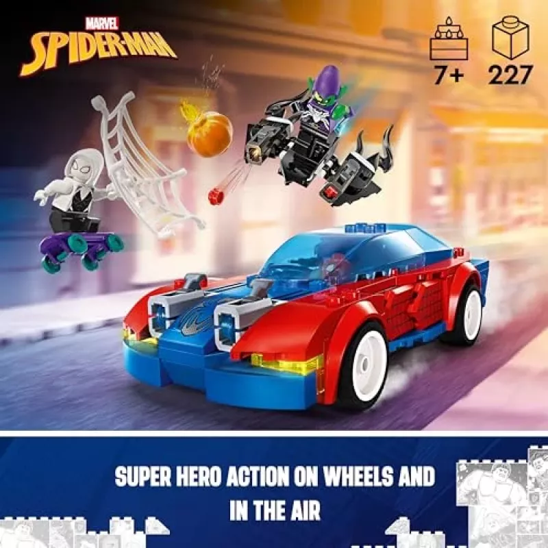 Lego Marvel 76279 Spider-Man Race Car & Venom Green Goblin Būvējams komplekts