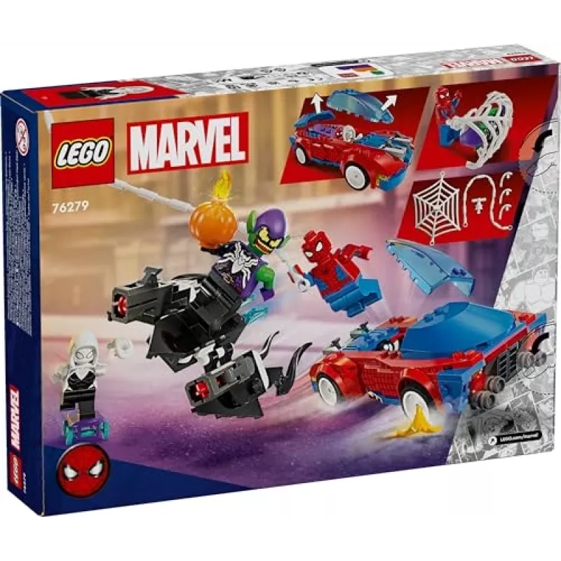 Lego Marvel 76279 Spider-Man Race Car & Venom Green Goblin Būvējams komplekts