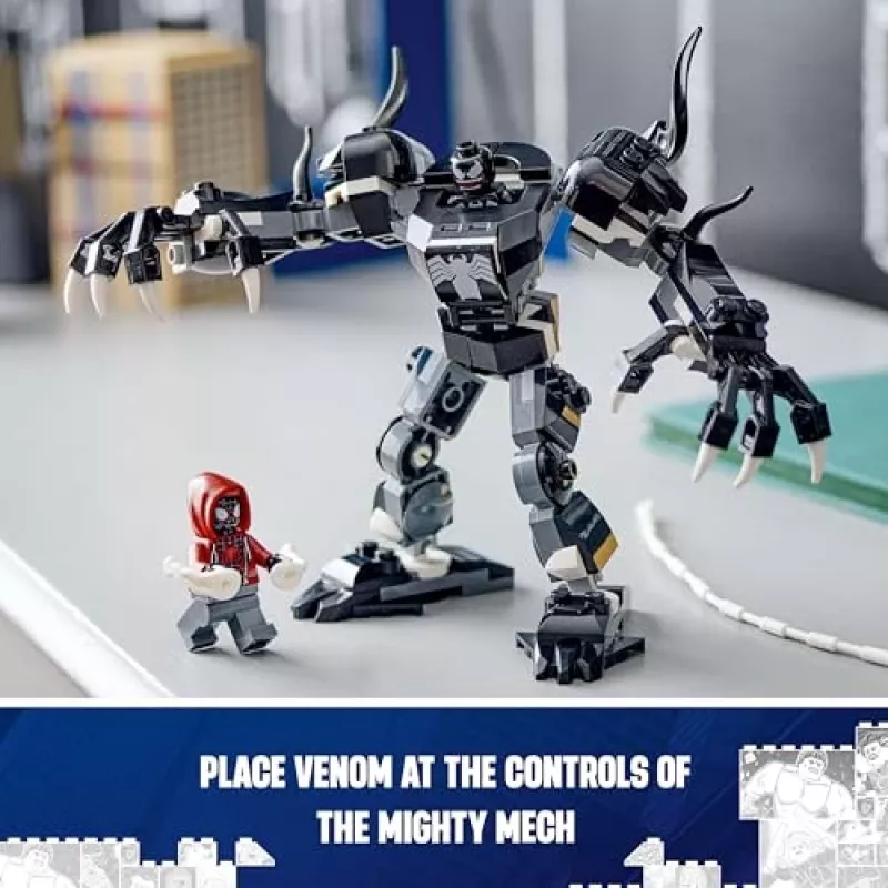 LEGO 76276 Marvel Venom mehāniskās bruņas pret Milesu Moralesu