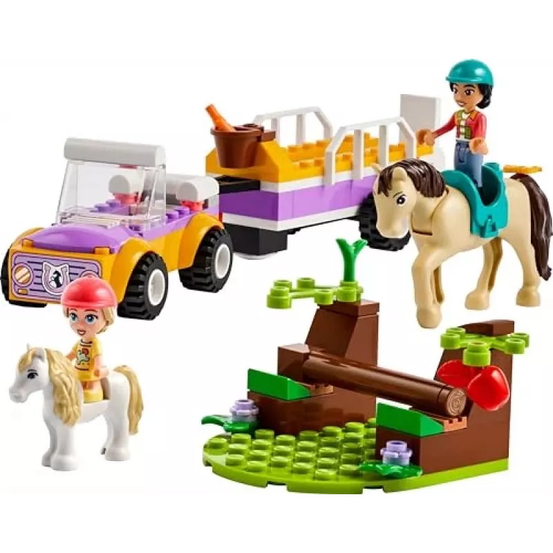 LEGO Friends Zirga un ponija piekabes dzīvnieku rotaļlietu komplekts 42634