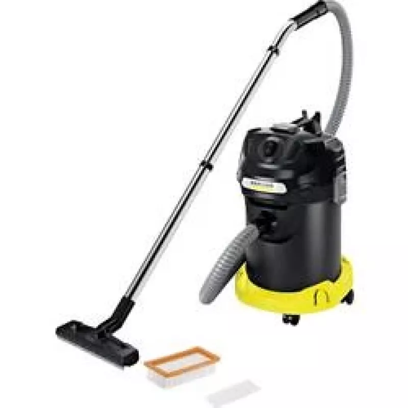 Sausais putekļsūcējs Karcher AD 4 Premium — 17 L, 600 W, bez maisa, metāla šļūtene, hromēta caurule