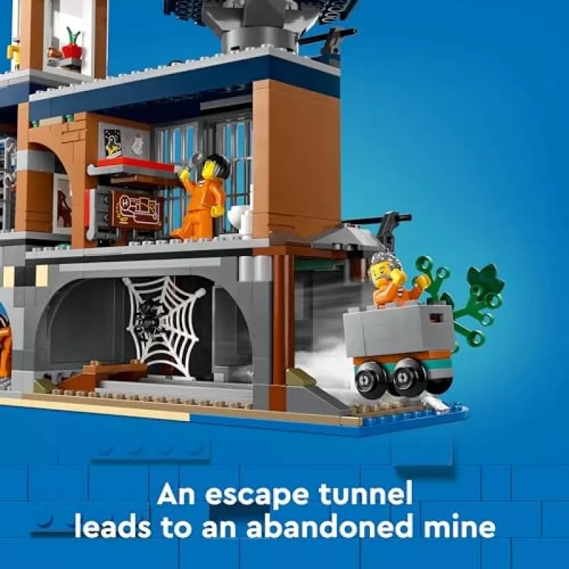 LEGO City Konstrukciju rotaļlieta Policijas iecirknis Cietuma sala 60419 — 980 detaļas, 7 minifigūras, 370×400×160 mm